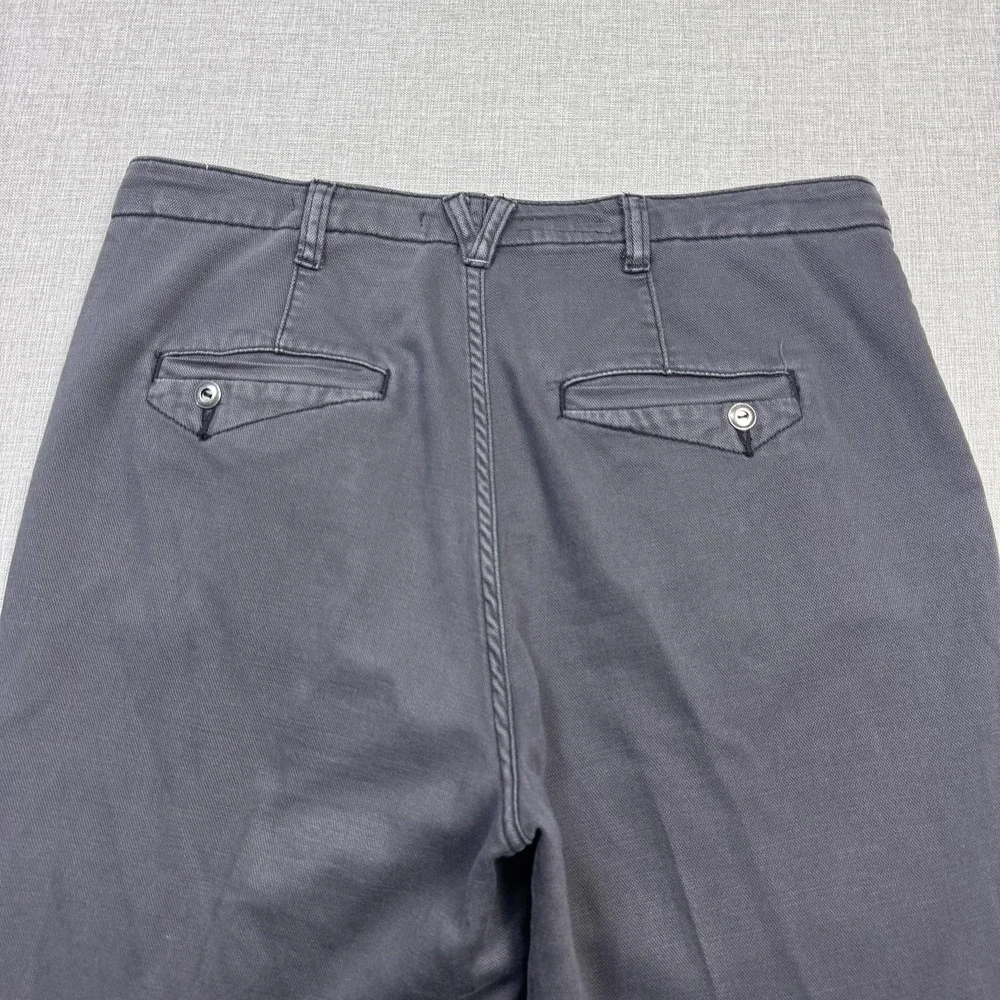 Pilcro Pants Womens‎ 27 Gray Chino Cotton Spandex Twill Wide-Leg Pockets Stretch